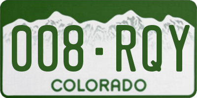 CO license plate 008RQY