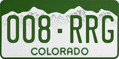 CO license plate 008RRG