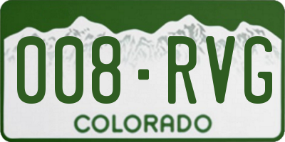 CO license plate 008RVG