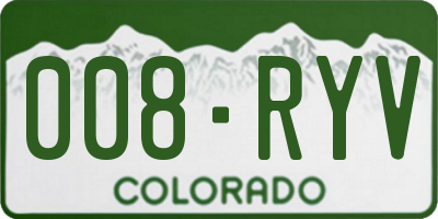 CO license plate 008RYV