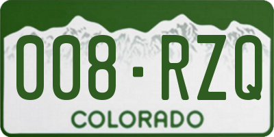 CO license plate 008RZQ