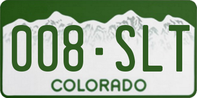 CO license plate 008SLT