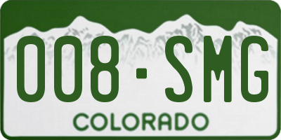CO license plate 008SMG