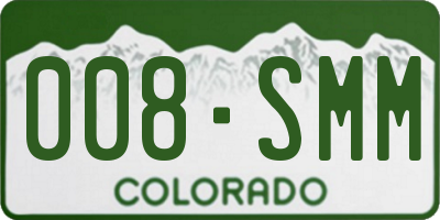 CO license plate 008SMM