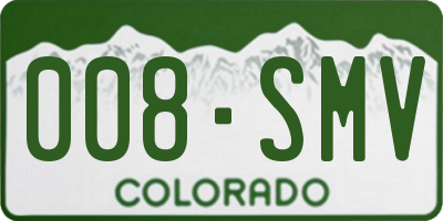 CO license plate 008SMV