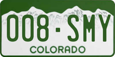 CO license plate 008SMY