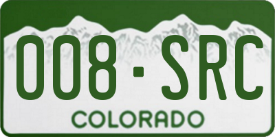 CO license plate 008SRC