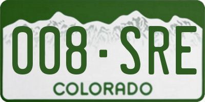 CO license plate 008SRE