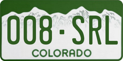 CO license plate 008SRL