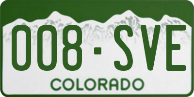 CO license plate 008SVE