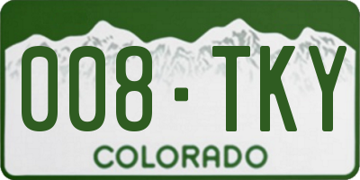 CO license plate 008TKY