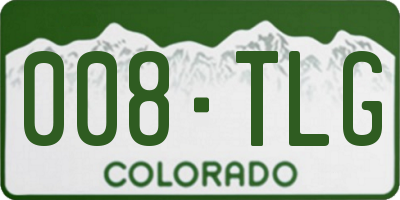 CO license plate 008TLG