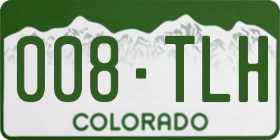CO license plate 008TLH