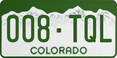 CO license plate 008TQL