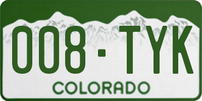 CO license plate 008TYK