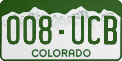 CO license plate 008UCB