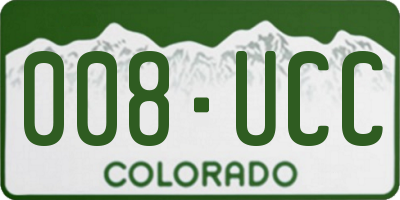 CO license plate 008UCC