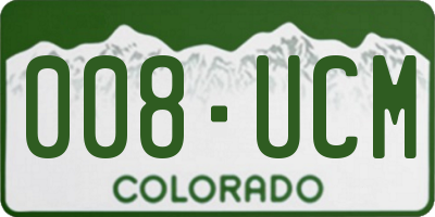 CO license plate 008UCM