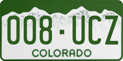 CO license plate 008UCZ