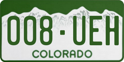 CO license plate 008UEH
