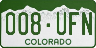CO license plate 008UFN