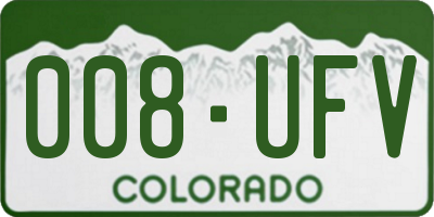 CO license plate 008UFV