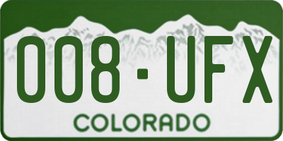 CO license plate 008UFX