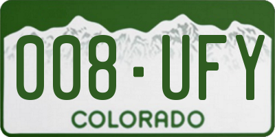 CO license plate 008UFY
