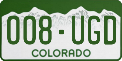 CO license plate 008UGD