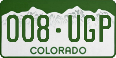 CO license plate 008UGP