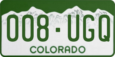 CO license plate 008UGQ