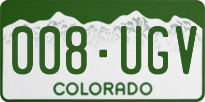 CO license plate 008UGV