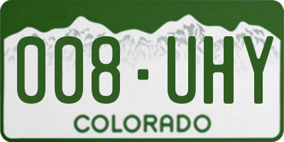 CO license plate 008UHY