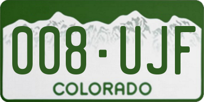 CO license plate 008UJF