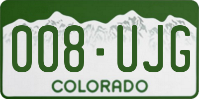 CO license plate 008UJG