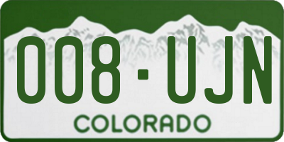 CO license plate 008UJN