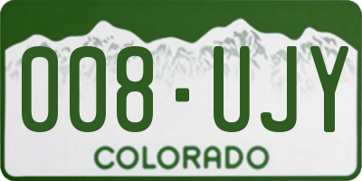 CO license plate 008UJY