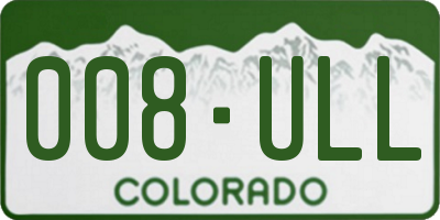 CO license plate 008ULL