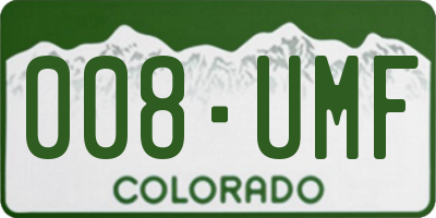CO license plate 008UMF