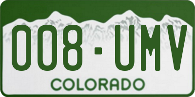 CO license plate 008UMV