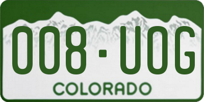 CO license plate 008UOG