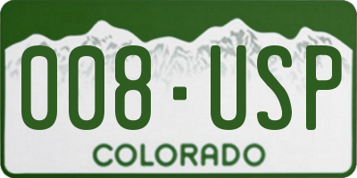 CO license plate 008USP