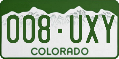 CO license plate 008UXY