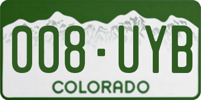 CO license plate 008UYB