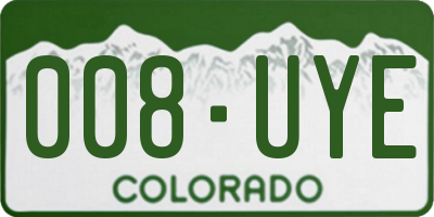 CO license plate 008UYE