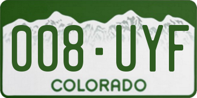 CO license plate 008UYF