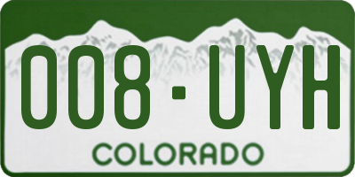 CO license plate 008UYH