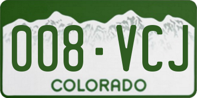 CO license plate 008VCJ