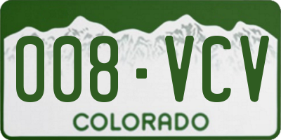 CO license plate 008VCV