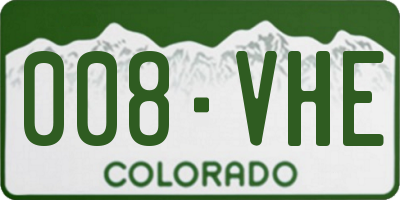 CO license plate 008VHE